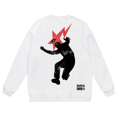 Head Pattern Print Sweatshirt