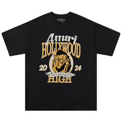 Black High Lion Skater T-Shirt