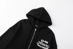 Embroidered Pattern Letter Hoodie #7213
