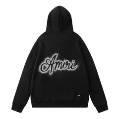Rhinestone Pattern Letter Hoodie #7219