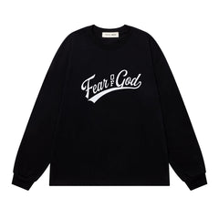 Print Letter Long-Sleeve T-Shirt #1923