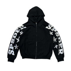Zipper Letter Hoodie #S551