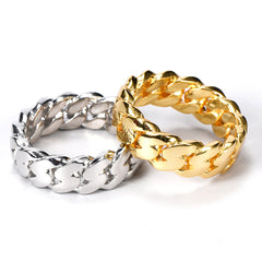 Men's Polished Cuban Ring
