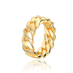 Men's Polished Cuban Ring