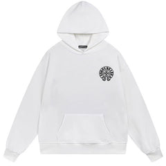 Letter Cross Pattern Hoodie #B17