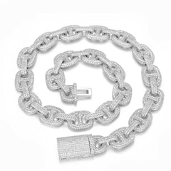Men's Pig Nose Bubble Zirconia Necklace #CHA167