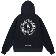 Letter Cross Pattern Hoodie #B88