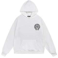 Letter Cross Pattern Hoodie #B13