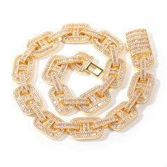 Men's Micro-inlaid Zirconia Cuban Necklace #CHA039