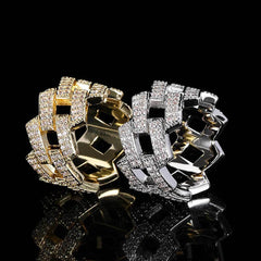 Men's Diamond Zirconia Cuban Ring