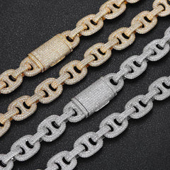 Men's Pig Nose Bubble Zirconia Necklace #CHA167