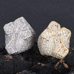Men's Zirconia Cross Ring