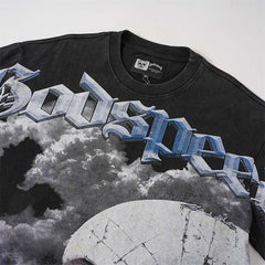 Astronaut Skull Pattern T-shirt #G6192