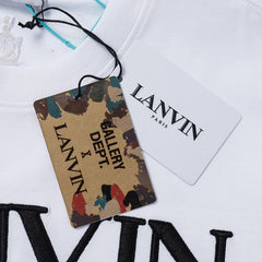 Letter Embroidery T-Shirt Whtie