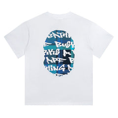 Stroke Camo By Bathing Big  Head T-Shirt