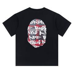 Stroke Camo By Bathing Big  Head T-Shirt
