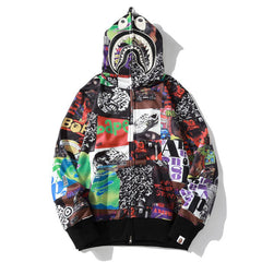 Color Shark Hoodie