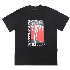 Ski Club-print Cotton T-shirts