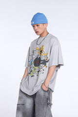 "KEEP FASHINON" letter print T-Shirts