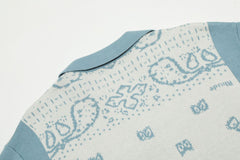 Banco Knit Shirt 'Stone Blue/Ivory'