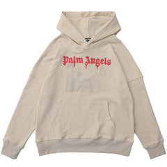 portrait-print Cotton Hoodie