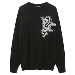 Logo-Intarsia Crewneck Jumper