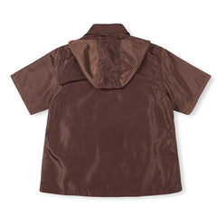 Embroidered Sporty Zipper Short-sleeved Jacket