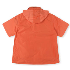 Embroidered Sporty Zipper Short-sleeved Jacket “Orange”