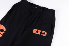 Airbrushed Skull Closed Elastic Bottom Sweatpants
