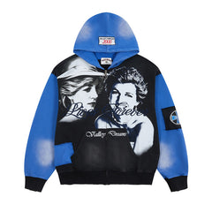 Letter Pattern Hoodie #V158