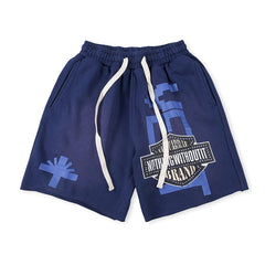 Letter Print Casual Five-Point Shorts