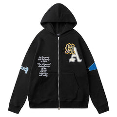 Detail Zip-up Hoodie