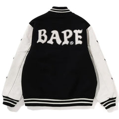 Leather Long Sleeve Baseball Jacket