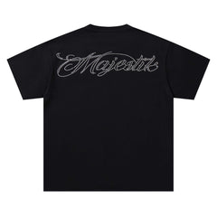 Washed Distressed Rhinestone Tee