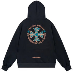 Letter Cross Pattern Hoodie #B83