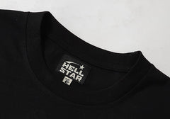 Letter Printed T-Shirt Black