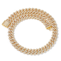 Men's Diamond-shaped Zircon Necklace #CHA013