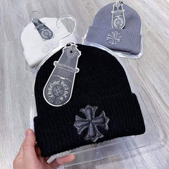 CH Letter Pattern Knit Hat