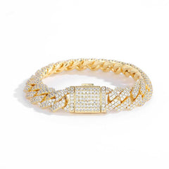 Men's Flap Clasp Diamond Cuban Bracelet #CHAC001