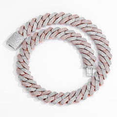 Men's Three-row Zirconia Cuban Necklace # CHA198