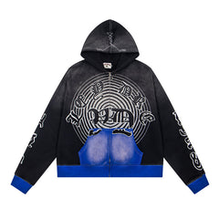 Letter Pattern Hoodie #VA07