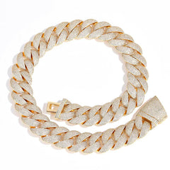 Men's Bubble Pave Zirconia Cuban Necklace #CHA142
