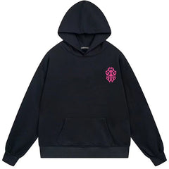 Letter Cross Pattern Hoodie #B62