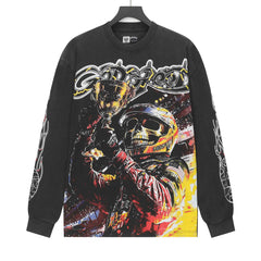 Skeleton Racer Trophy Long Sleeve T-Shirt