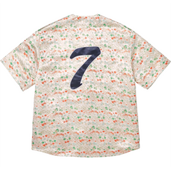 Floral Jacquard Baseball Jersey