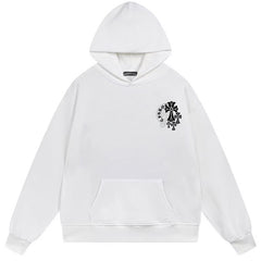 Letter Cross Pattern Hoodie #B06
