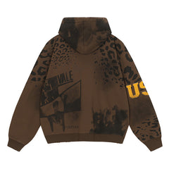 Letter Pattern Hoodie #V3460