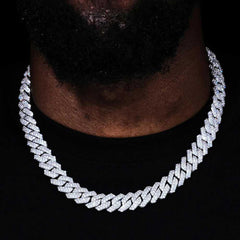 Men's Diamond-shaped Zircon Necklace #CHA013