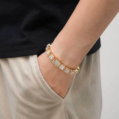 Men's Rock Candy Zirconia Cuban Bracelet #CHA174