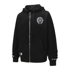 CH Letter Cross Pattern Hoodie #K14